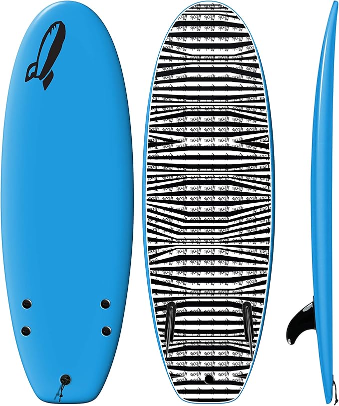 Rock-It 4'10" CHUB Soft Top Surfboard - Kids & Mini, Easy to Paddle & Maneuverable for Beginners-StrideForce Fitness