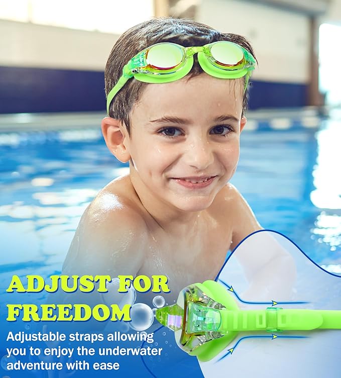 Aegend 2 Pack Kids Goggles, Swimming Goggles for Kids Age 4-16 Boys and Girls Youth, Anti-Fog Waterproof Anti-UV Pool Goggles-StrideForce Fitness