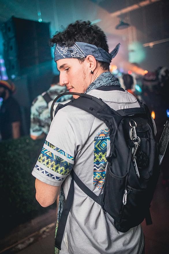 RAVERUNNER® Anti-Theft Hydration Backpack | Festival Approved Rave Backpack for Concert Goers, Leak-Free Festival Water Backpack for EDC, Rave Hydration Pack-StrideForce Fitness