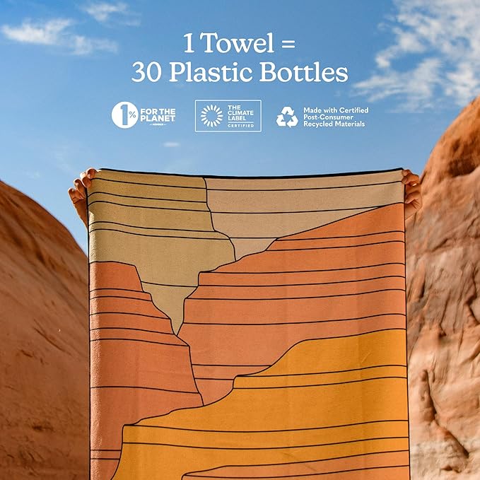 Nomadix Original Towel - Perfect for Beach, Pool, Travel, Camping, Yoga - Made with Recycled Materials - Super Absorbent - Sand Resistant-StrideForce Fitness