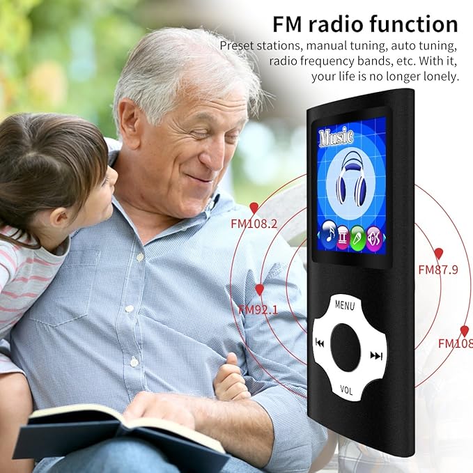 MYMAHDI Support TF Cards Slim 1.8" LCD Mp3 Mp4 Player Media/Music/Audio Player with Accessories Black-StrideForce Fitness