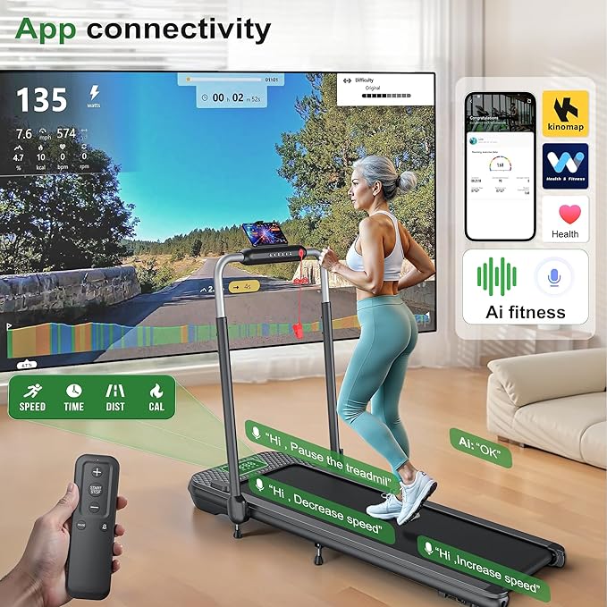 WELLFIT Walking Pad Treadmill with 10% Auto/Manual Incline for Home Office Apartment– 360 LBS Capacity, Under Desk Treadmill with Hiking Climbing Mode for Efficient Fat-Burn, Wide Running Belt-StrideForce Fitness