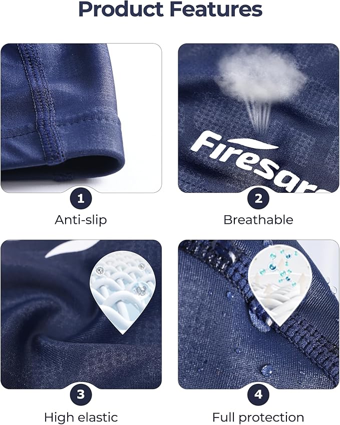 Firesara Fabric Swim Cap, High Elasticity Swimming Cap Keeps Hair Clean Breathable Fit Both Long Hair Short Hair, Swim Caps Woman Girls Men Kids One Size Hat-StrideForce Fitness