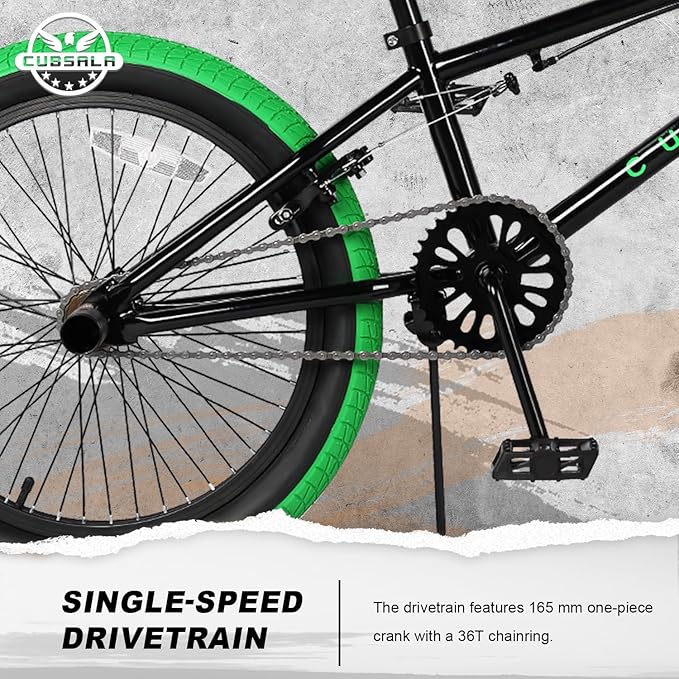 Freestyle BMX Bike, 18 20 Inch Kids Bicycle for 5-13 Years Old Kids and Beginner Level Rider, Multiple Colors-StrideForce Fitness