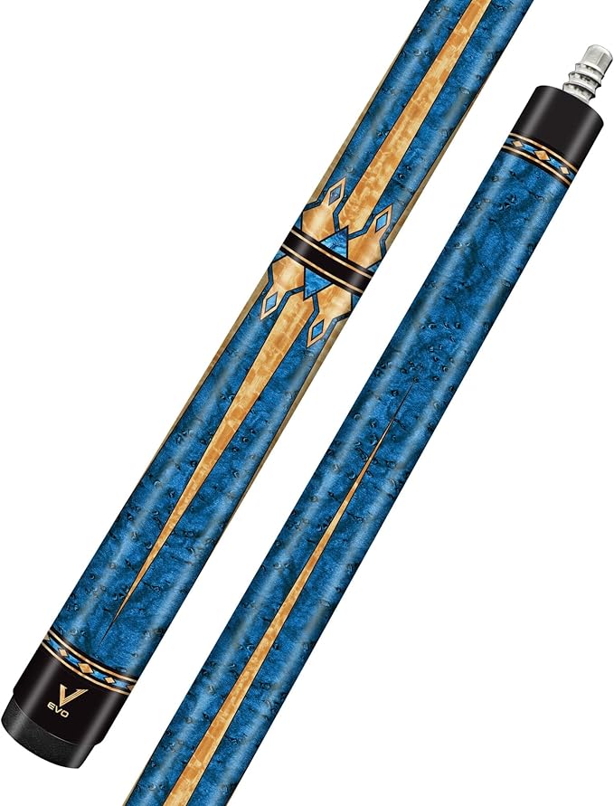 EVO Pegasus Jump Cue Stick, 29” Glassfiber Hybrid pro Taper mini 3/8-8 Joint, Tip Brown Bakelite, 13.9mm, Carbon Composite Cue Butt, 3 Pieces-StrideForce Fitness