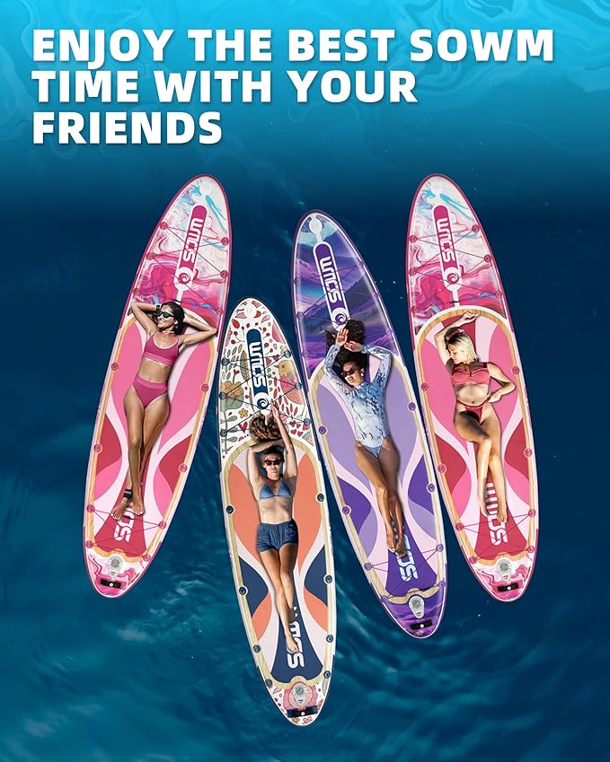 Inflatable Paddle Boards 11'x33'', Stand Up SUP Paddle Board Inflatable for Adults Youth, Extre Wide & Non-Slip Sup of All Skill Levels-StrideForce Fitness