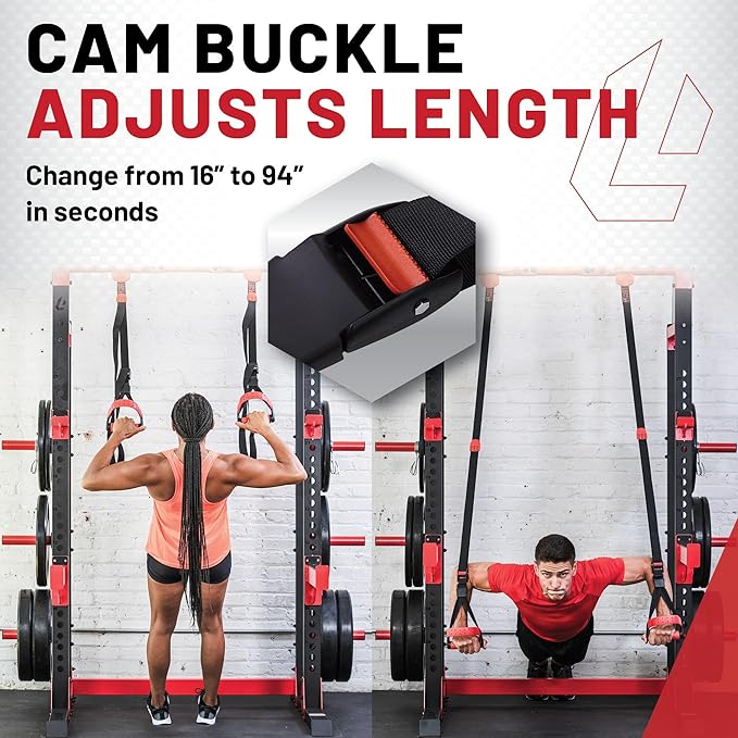 Lifeline Jungle Gym XT Body Weight Suspension Trainer System – Patented Split Anchor, Full-Body Workout, Lightweight Home Suspension Training Kit for Home Gym, Workout Equipment-StrideForce Fitness