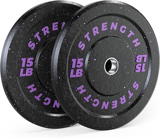 GIKPAL 2-Inch Bumper Plates High Bounce - Rubber Olympic Weight Plates Set for Home Gym, Barbell Plates for Weight Lifting Strength Training,-StrideForce Fitness