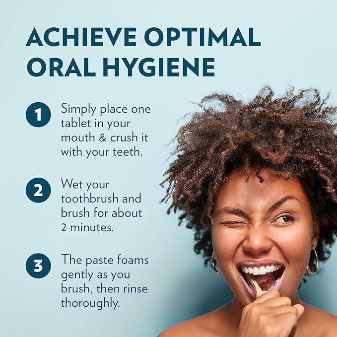 Nano Hydroxyapatite Toothpaste Tablets - Vanilla Mint Chewable Fluoride Free | 90 Tabs