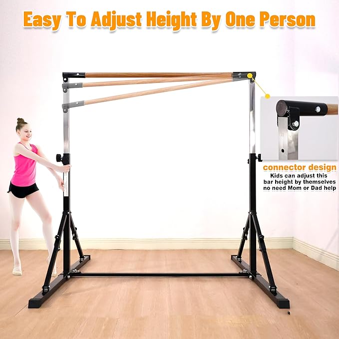 4FT/5FT Gymnastic Bar Set Gymnastics Horizontal Bar Gymnastics Kip Bar for Kids Home Use-StrideForce Fitness