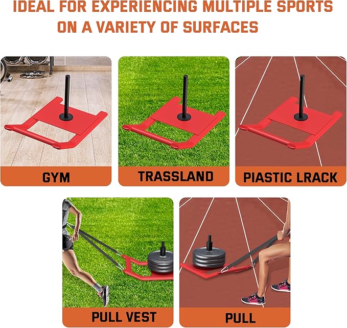 Weight Sled for Training - Heavy Duty Football Sled for Lineman, Sled Pull Workouts, Speed & Strength Training, Football Blocking Sled, Running Sled for Athletes, Weighted Sled for Outdoor & Indoor Workouts-StrideForce Fitness