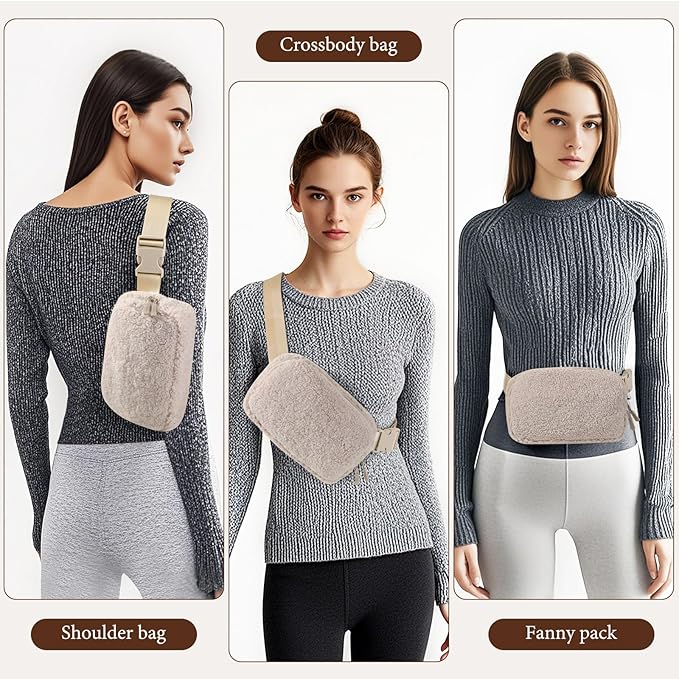 MoKo Fanny Packs for Women Men, Fashion Running Waist Packs, Crossbody Mini Bag Fanny Pack Belt Bag with Adjustable Strap for Running Outdoors Workout Travel Hiking Cycling-StrideForce Fitness