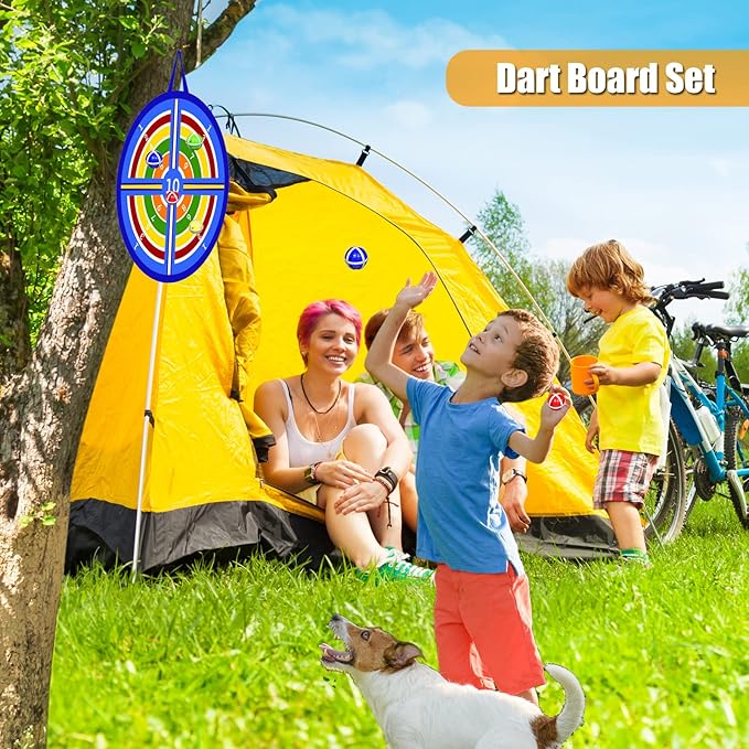 2 in 1 Basketball Hoop and Dart Board, 14" Dart Board for Kids, Basketball Hoop for Kids Toddlers, Sports & Outdoor Play, Birthday Gift Toys for 3 4 5 6 7 8 9 10 Year Old Boys Girls Kids, Party Favors-StrideForce Fitness