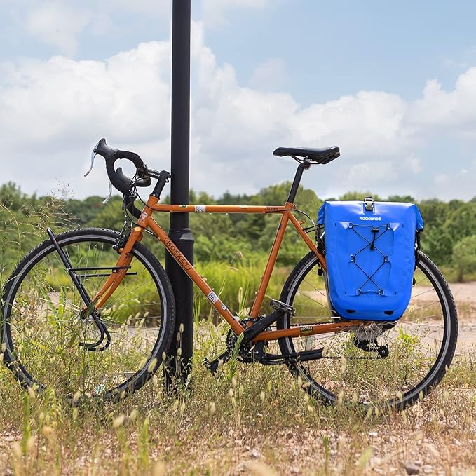 ROCKBROS Bike Panniers Waterproof Bike Rear Rack Bag Max 30L Large Capacity Bike Rear Panniers for Cycling Traveling Commuting-StrideForce Fitness