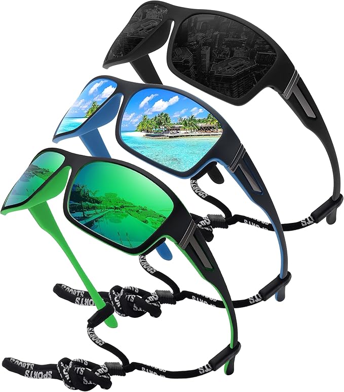 STORYCOAST Polarized Sports Sunglasses for Men Women Unbreakable Frame Cycling Fishing Driving-StrideForce Fitness