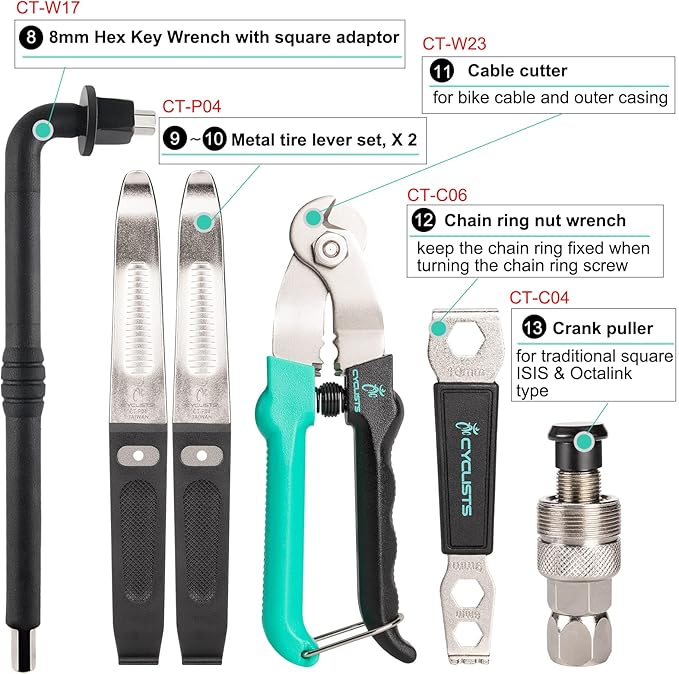 27 Piece Bike Tool Kit - Bike Tools Maintenance Repair Kit - Mountain/Road Bike Bicycle Repair Tool Kit With Storage Case-StrideForce Fitness