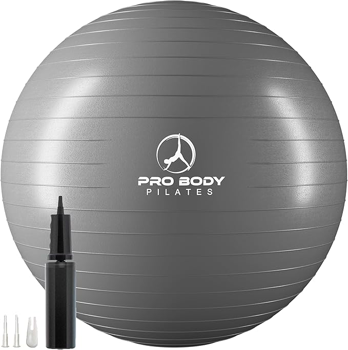 ProBody Pilates Exercise Ball - Multiple Sizes Gym Grade Balance Ball for Fitness, Yoga, Workout, Pregnancy & Physical Therapy-StrideForce Fitness