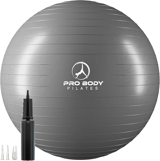 ProBody Pilates Exercise Ball - Multiple Sizes Gym Grade Balance Ball for Fitness, Yoga, Workout, Pregnancy & Physical Therapy-StrideForce Fitness
