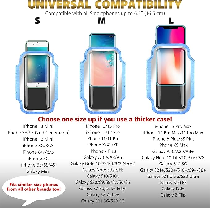 TRIBE Running Phone Holder Armband. iPhone & Galaxy Cell Phone Sports Arm Bands for Women, Men, Runners, Jogging, Walking, Exercise & Gym Workout. Fits All Smartphones. Adjustable Strap, CC/Key Pocket-StrideForce Fitness