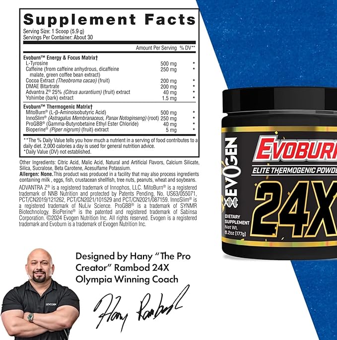 Evogen Evoburn - Thermogenic Fat Burner for Men & Women | Energy, Focus, & Appetite Control | Advanced Metabolism Booster Fat Burner Formula with MitoBurn & Caffeine | Victory Punch | 30 Servings-StrideForce Fitness