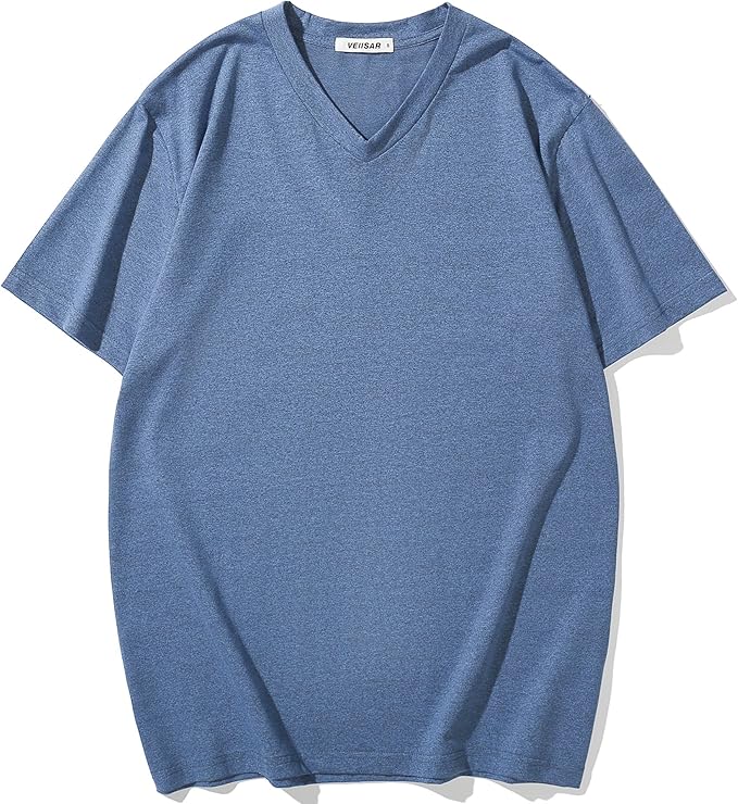 VEIISAR Premium V Neck T Shirts for Men - Modern Fitted Tees Vneck Undershirts-StrideForce Fitness