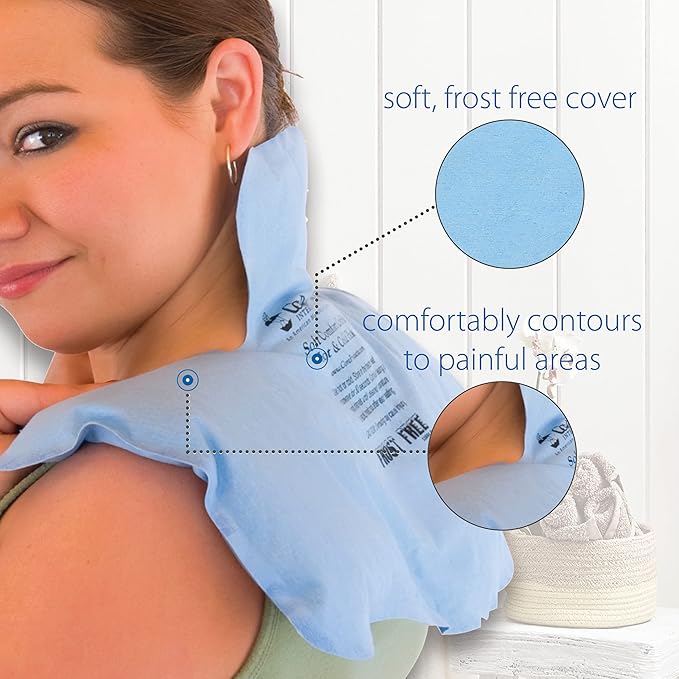 Core Products Soft Comfort CorPak – Reusable Hot & Cold Therapy Pack, Ice Pack for Injuries, No-Frost Compress for Muscle, Back & Joint Pain Relief – 11" x 15", Made in USA-StrideForce Fitness