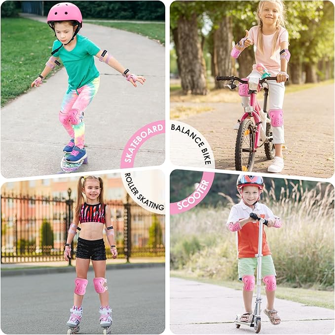 BOSONER Kids/Youth Knee Pad Elbow Pads Guards Protective Gear Set for Roller Skates Cycling BMX Bike Skateboard Inline Skatings Scooter Riding Sports-StrideForce Fitness