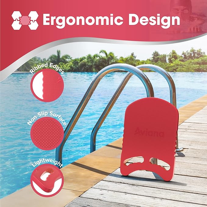 Kickboard Adult & Youth Swim Buoy Aid Leg Kick Exercise Training Float for Swimming Pool or Open Water Foam Equipment | High Buoyancy | Non-Slip | EVA Material & BPA Free-StrideForce Fitness