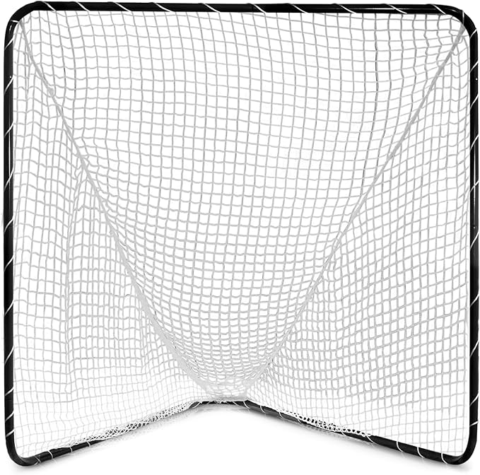 Velocity - Lacrosse Goal - Portable Steel Frame with Black Net, Perfect for Youth and Adult Training, Backyard Design-StrideForce Fitness