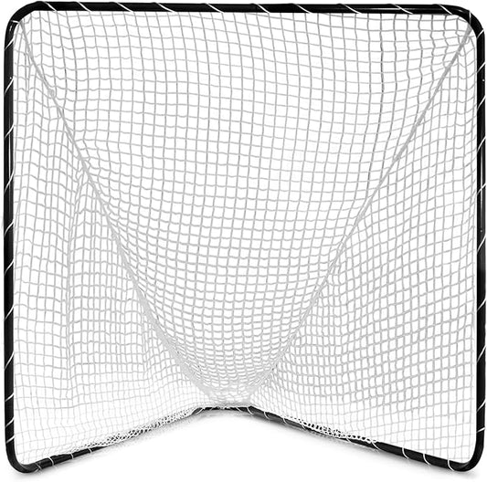Velocity - Lacrosse Goal - Portable Steel Frame with Black Net, Perfect for Youth and Adult Training, Backyard Design-StrideForce Fitness