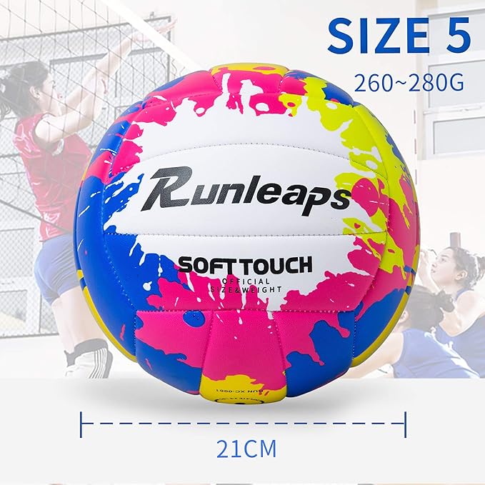 Beach Volleyball Official Size 5 Soft Waterproof Volleyball Sand Sports PU Ball for Indoor, Outdoor, Pool, Gym, Training-StrideForce Fitness