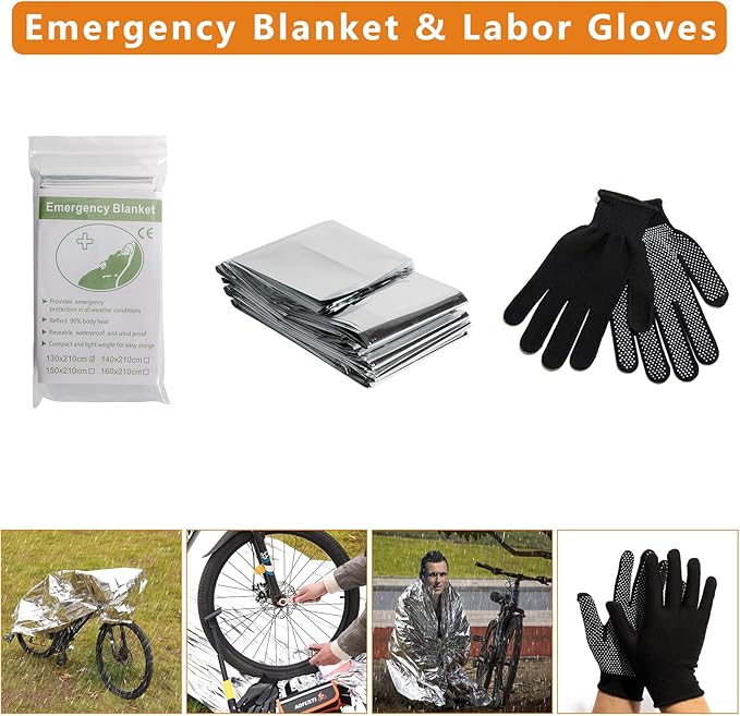 Bicycle Tire Patch Repair Kit, Bike Chain Repair Wrench, Essential Mini Pump, Portable Adult Bicycle Toolkit Accessories,Tool Kit for Camping Travel, Best Gifts for Men and Women-StrideForce Fitness