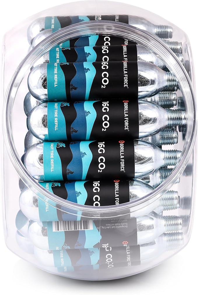 Threaded CO2 Cartridges, 16g for Bike Tire Inflators-StrideForce Fitness