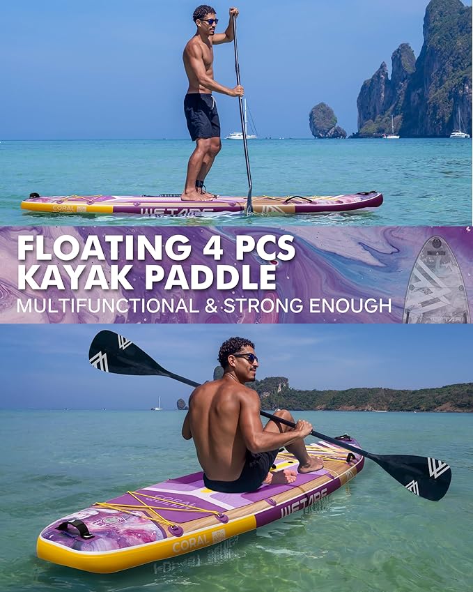 11'6"x35" Inflatable Paddle Board, 450lbs Extra Wide Stand Up Sup Board for Adults, Blow Up Paddleboard Kayak Non-Slip Stable Deck Boat for Yoga Fishing Surf-StrideForce Fitness