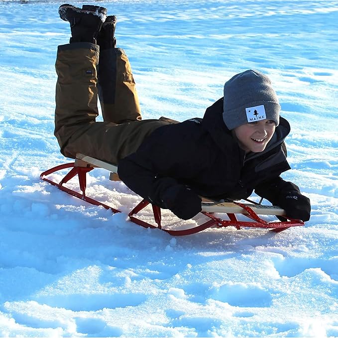 Flexible Flyer Metal Runner Sled. Steel & Wood Steering Snow Slider-StrideForce Fitness