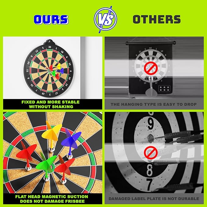 Magnetic Dart Board for Kids Indoor Outdoor Kids Games and Party Games, Christmas Birthday Gifts Toys for Boys Age 3-12-StrideForce Fitness