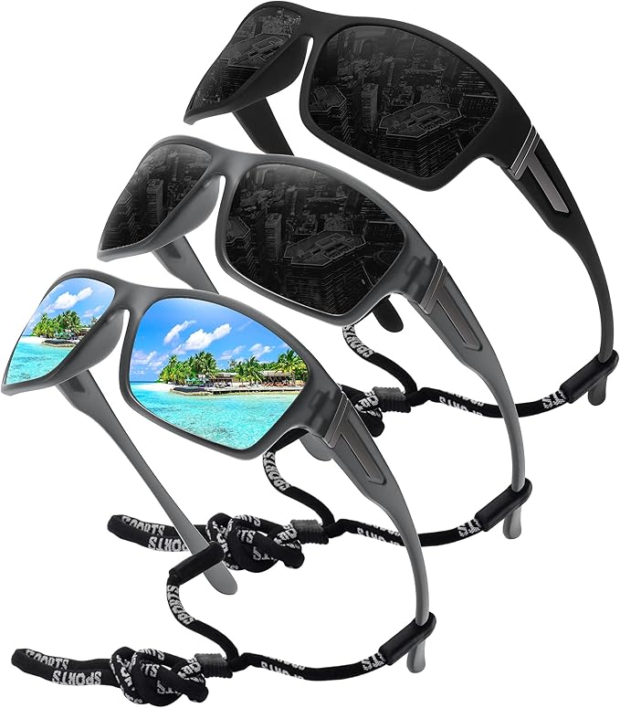 STORYCOAST Polarized Sports Sunglasses for Men Women Unbreakable Frame Cycling Fishing Driving-StrideForce Fitness