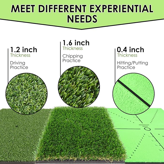 Golf Hitting Mat with Swing Path Tracer – Durable Golf Practice Mat for Indoor/Outdoor Use, Driving & Chipping Training – Golf Training Aid and Gift for Men & Women-StrideForce Fitness