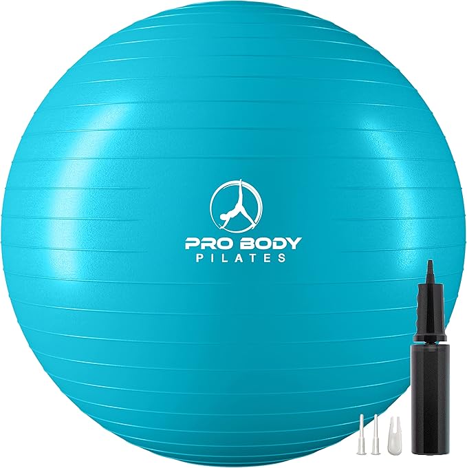 ProBody Pilates Yoga Ball - Fresh Colors Exercise Ball for Stability, Pregnancy, Workout & Physical Therapy-StrideForce Fitness