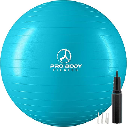ProBody Pilates Yoga Ball - Fresh Colors Exercise Ball for Stability, Pregnancy, Workout & Physical Therapy-StrideForce Fitness