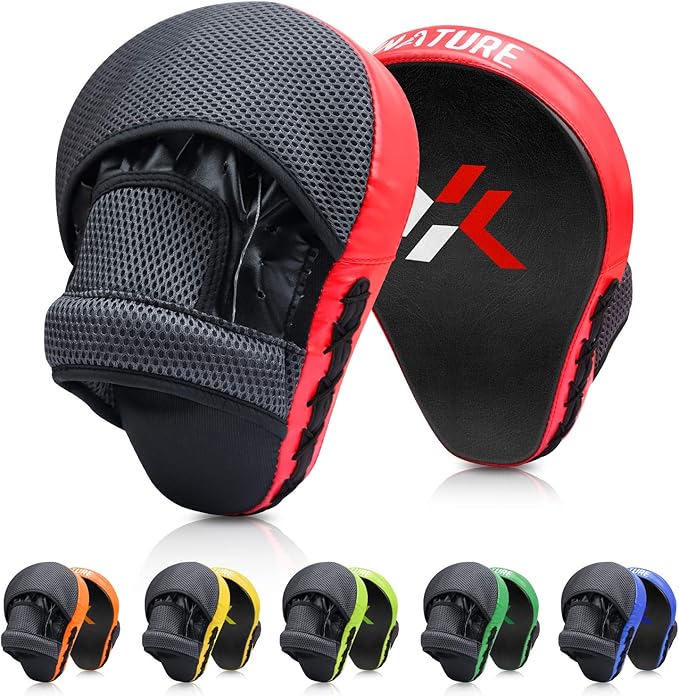 Boxing and MMA Punching Mitts - Hook & Jab Pads, Focus Punch Mitts, Target Focus Pads, and Kick Shield for Muay Thai Training-StrideForce Fitness