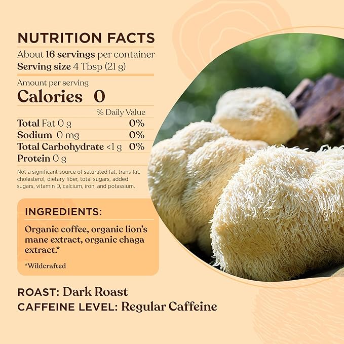 Four Sigmatic Focus Mushroom Coffee | Organic Ground Coffee with Lion's Mane Mushroom and Chaga for Better Focus and Immune Support | 12oz Bag-StrideForce Fitness