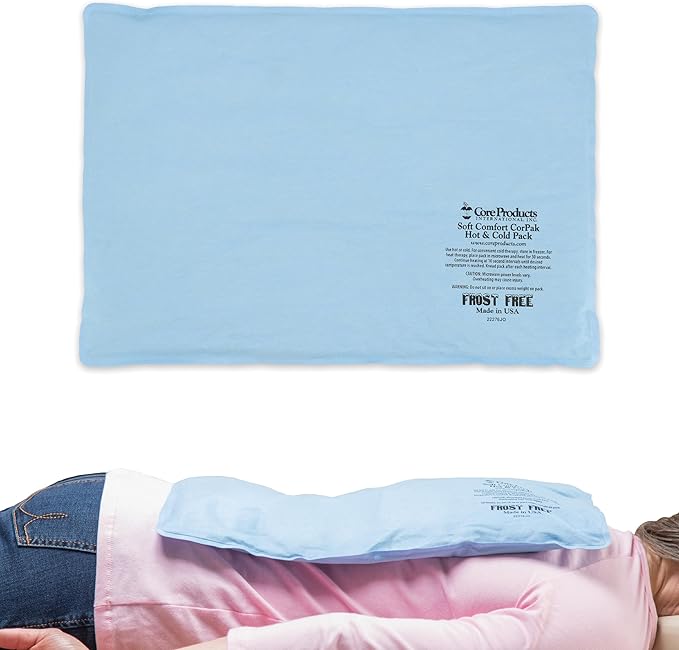 Core Products Soft Comfort CorPak – Reusable Hot & Cold Therapy Pack, Ice Pack for Injuries, No-Frost Compress for Muscle, Back & Joint Pain Relief – 12.5" x 18.5", Made in USA-StrideForce Fitness