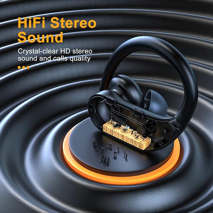 Wireless Earbuds Bluetooth Headphones 130Hrs Playtime with 2500mAh Wireless Charging Case LED Diaplay Hi-Fi Waterproof Over Ear Earphones for Sports Running Workout Gaming-StrideForce Fitness