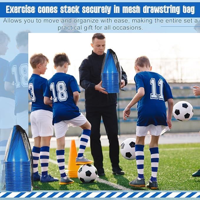 Syhood 30 Pack 7 Inch Plastic Traffic Cones Sports Training Agility Marker Mini Cones for Soccer, Skating, Football, Basketball, Indoor and Outdoor Games Sports Practice Equipment-StrideForce Fitness