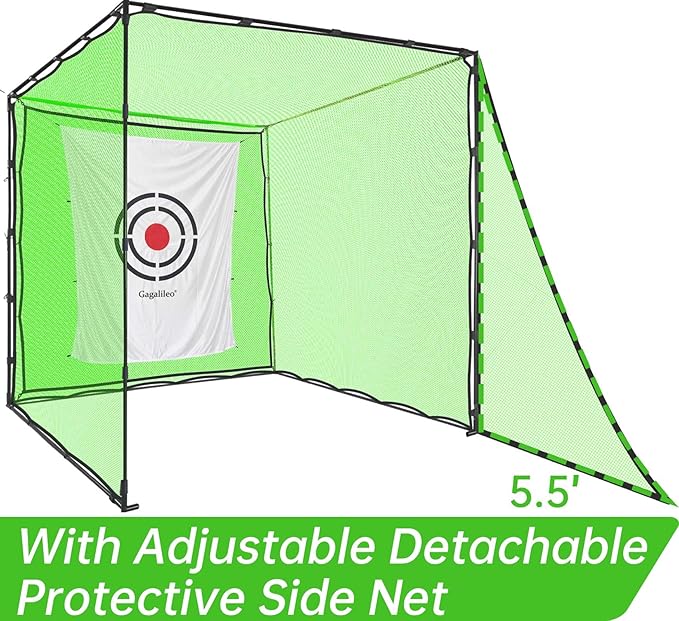 Golf Practice Hitting Nets for Backyard Driving Indoor Use Heavy Duty Practice Golf Driving Nets for Backyard Premium Portable Golf Impact Nets Cages with Frame-StrideForce Fitness