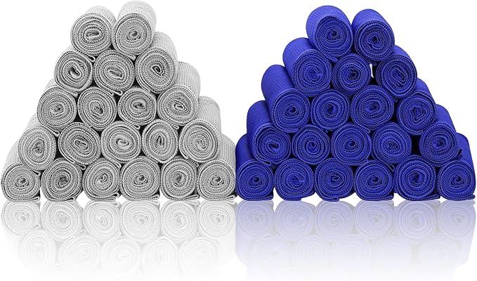 Cooling Towels 40 Pack 40"x 12", 160gsm Bulk Cool Towels, Soft Breathable, Super Absorbent, Quick Cold Towel, for Bowling, Yoga, Travel, Camping, Golf, Football, Hiking, Outdoor Work-StrideForce Fitness