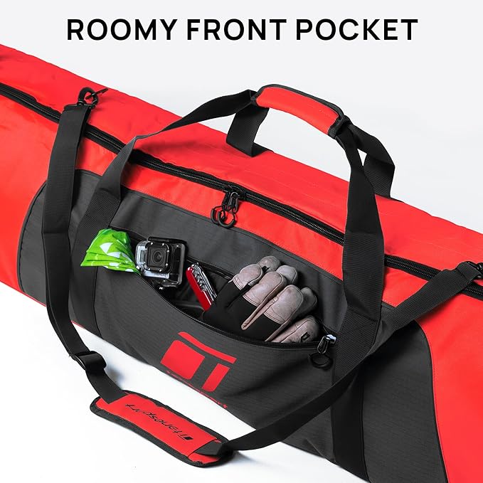 Snowboard Bag For Air Travel - Padded Snowboard Bag - Waterproof and Fully Padded Snowboarding Travel Bag For Flying - Up to 165 CM Snowboards-StrideForce Fitness