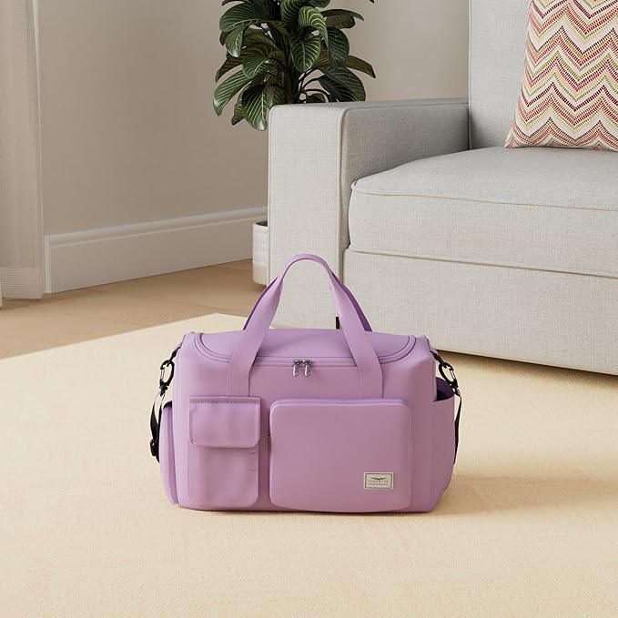 FIORETTO Women's Gym Duffle Bag with Shoes Compartment, 37L Capacity, Ideal for Travel, Gym, Sports, Duffel, Weekender-StrideForce Fitness