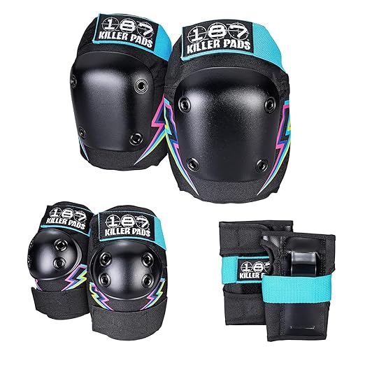 187 Killer Pads Six Pack Pad Set, Elbow Pads, Knee Pads, and Wrist Guards - Ideal for Skateboarding, Roller Skating, and Inline Skating-StrideForce Fitness